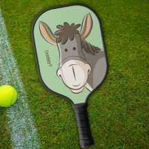 Donkey Face on Green, Cartoon, Cute