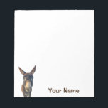 Donkey Farm Animal on White  Notepad<br><div class="desc">Portrait photography of a donkey on a white background,  which you can personalise with your own name or text.</div>