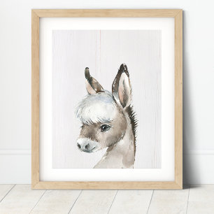 Donkey Farm Nursery Art Print