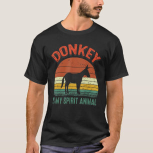 Donkey Farmer Vintage Retro Donkey Is My Spirit An T-Shirt