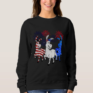 Donkey Flag Colours Donkey American Flag 4th Of J Sweatshirt