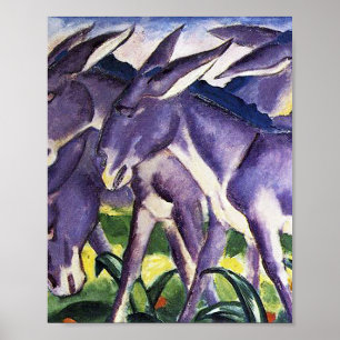 Donkey frieze by Franz Marc Poster