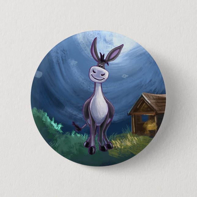 Donkey Gifts & Accessories 6 Cm Round Badge (Front)