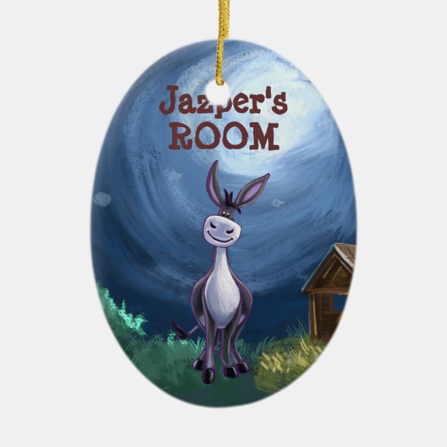 Donkey Gifts & Accessories Ceramic Tree Decoration (Front)