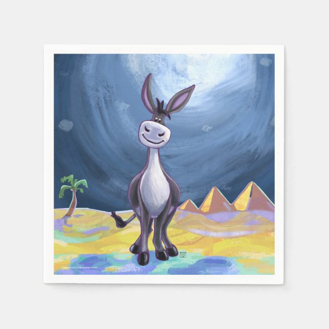 Donkey Gifts & Accessories Napkin (Front)