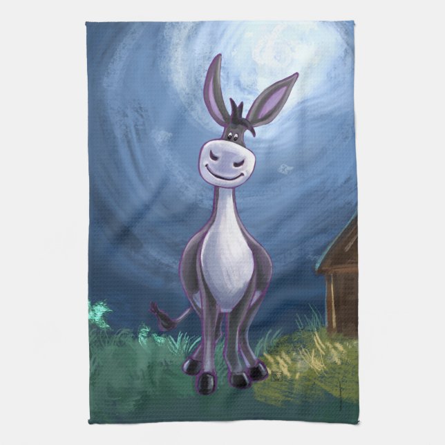Donkey Gifts & Accessories Tea Towel (Vertical)