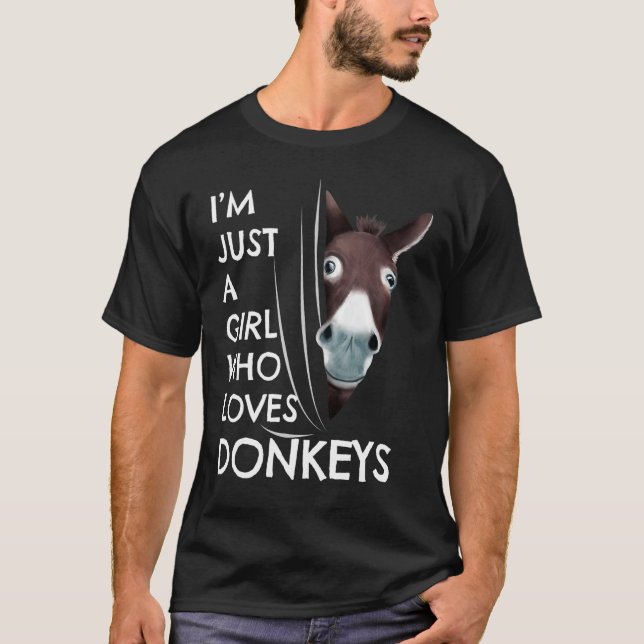 Donkey Girls Women Outfit Just A Girl Who Loves Do T-Shirt (Front)