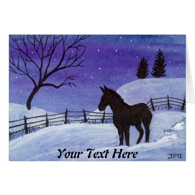 Donkey Greeting Card (Front Horizontal)