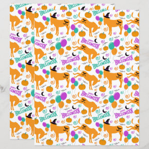 Donkey Halloween Scrapbook Paper