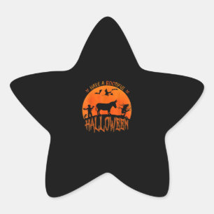 Donkey - Happy Halloween Funny Scary Costume Gift Star Sticker