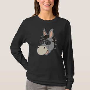 Donkey Head Sunglasses Mule Heart Zoo Animal Farme T-Shirt