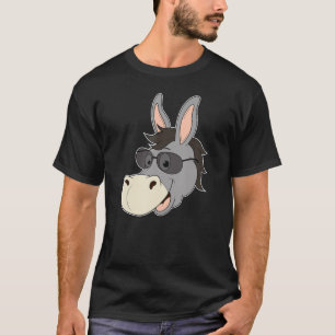 Donkey Head Sunglasses Mule Heart Zoo Animal Farme T-Shirt