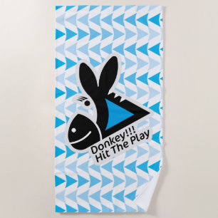 DONKEY !!! HIT THE PLAY BY MASANSER PIXELAT BEACH TOWEL