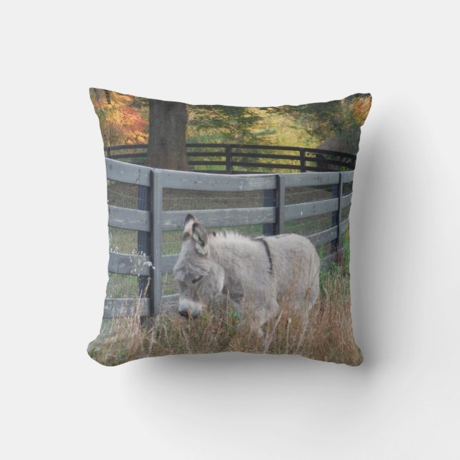 Donkey in an Autumn field, Cushion (Front)