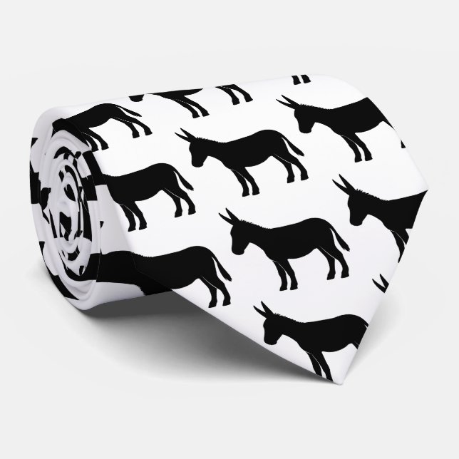 Donkey in Silhouette Tie (Rolled)