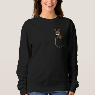 Donkey In The Pocket  Mule Pocket Sweatshirt