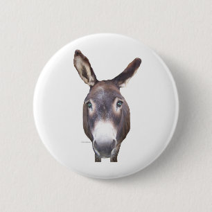 Donkey In Your Face 6 Cm Round Badge