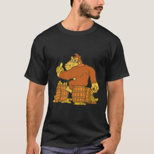 Donkey Kong Eating Bananas On Barrel T-Shirt