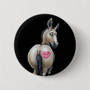 Donkey & Lips by request 6 Cm Round Badge