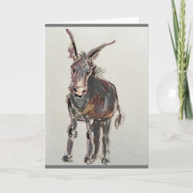 Donkey Lover Blank Card (Front)