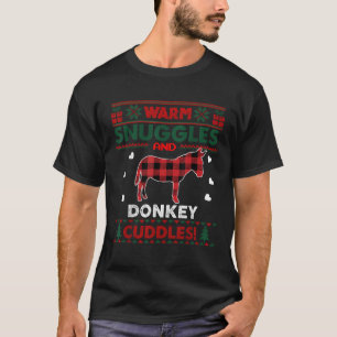 Donkey Lover Christmas Xmas Donkey Christmas Ugly  T-Shirt