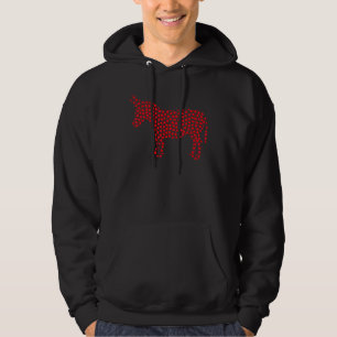 Donkey Lover Funny Hearts Love Donkey Valentine S Hoodie