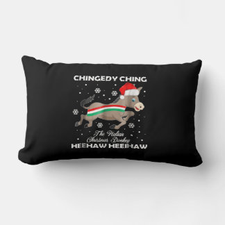 Donkey Lover Gift| Happy Donkey Merry Christmas Lumbar Cushion