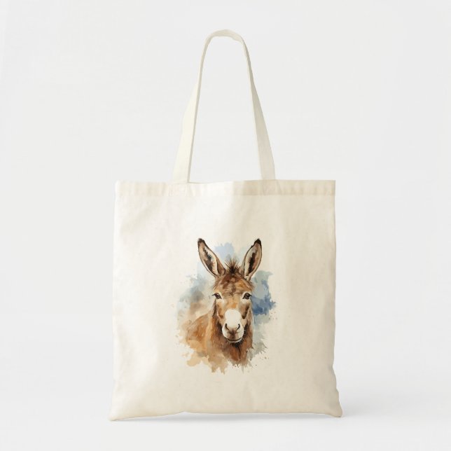 Donkey Lovers Design Pop Donkey Tote Bag (Front)