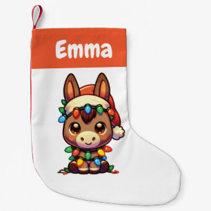 Donkey Merry Christmas Winter Animals Cute Donkeys Small Christmas Stocking