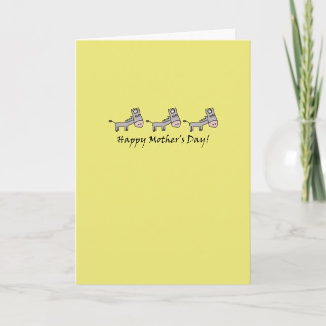 Donkey Mother's Day Card (Front)