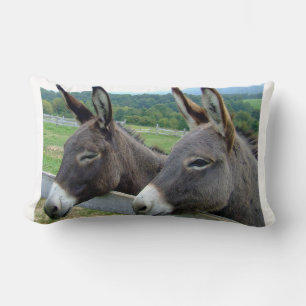 Donkey Mule Farm Animal Country Destiny Lumbar Cushion