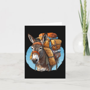 Donkey Mules Pack Mule Hiking  Card