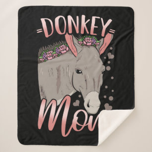 Donkey Mum   Gift For Owner Donkey Mum Sherpa Blanket