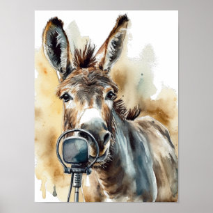 Donkey Music Factory Singing Art Print