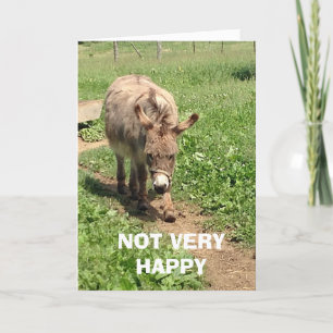 DONKEY NOT VERY HAPPY SAD/BLUE - LIFE WITHOUT YOU! CARD