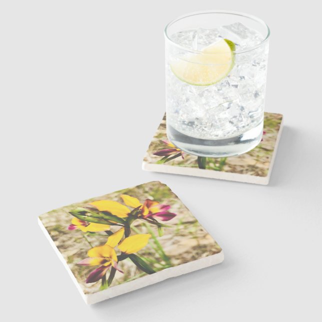 Donkey Orchids Stone Coaster (Side)