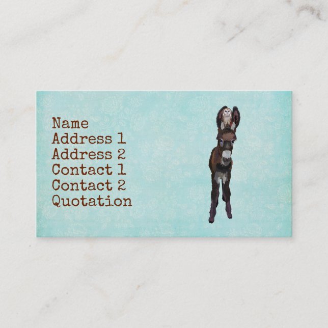 DONKEY & OWL Business Card (Front)