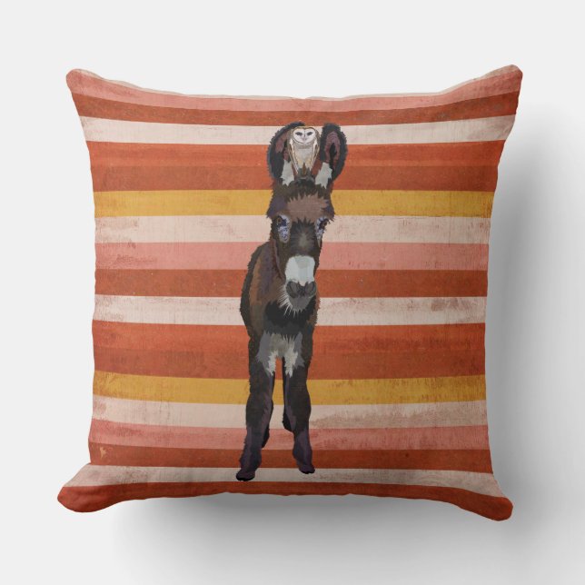 DONKEY & OWL Pillow (Front)