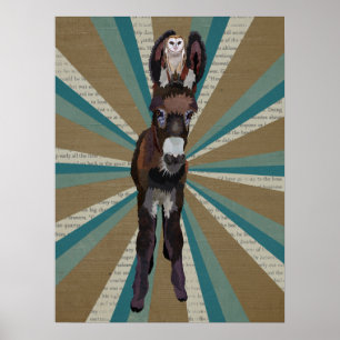 DONKEY &  OWL POSTER
