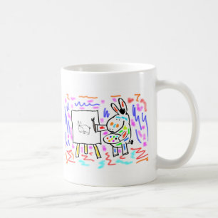 donkey painting coffee mug