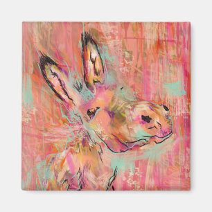 donkey painting magnet