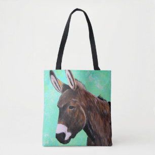 Donkey Painting Tote Bag
