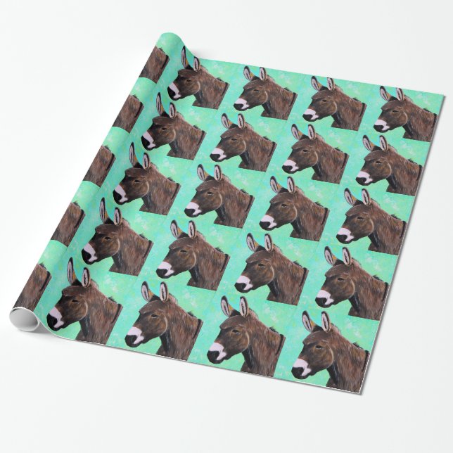 Donkey Painting Wrapping Paper (Unrolled)