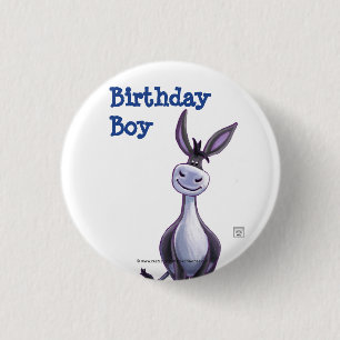 Donkey Party Centre 3 Cm Round Badge