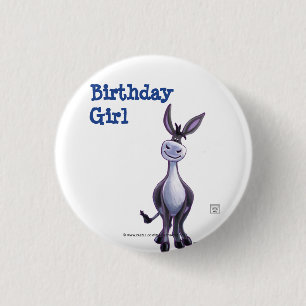 Donkey Party Centre 3 Cm Round Badge