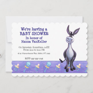Donkey Party Centre Invitation