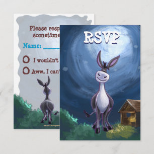 Donkey Party Centre Invitation