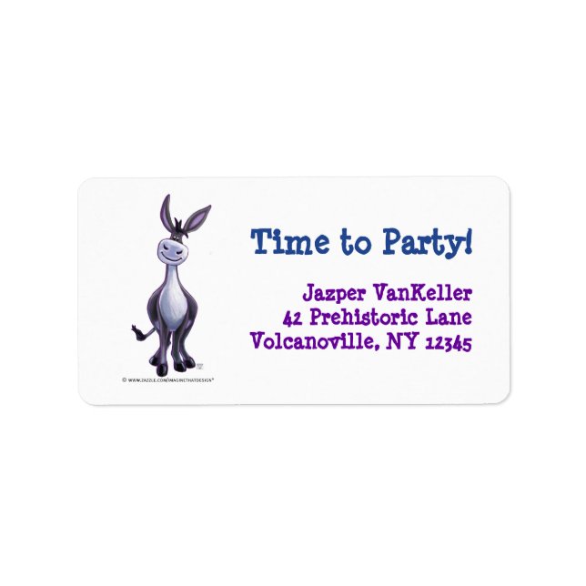 Donkey Party Centre Label (Front)