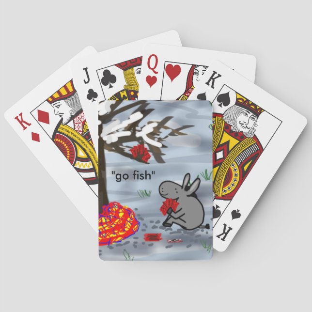 donkey playing go fish playing cards (Back)