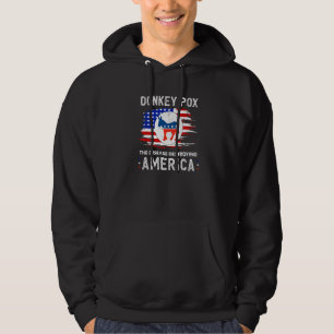 Donkey Pox The Disease Destroying America Usa Flag Hoodie
